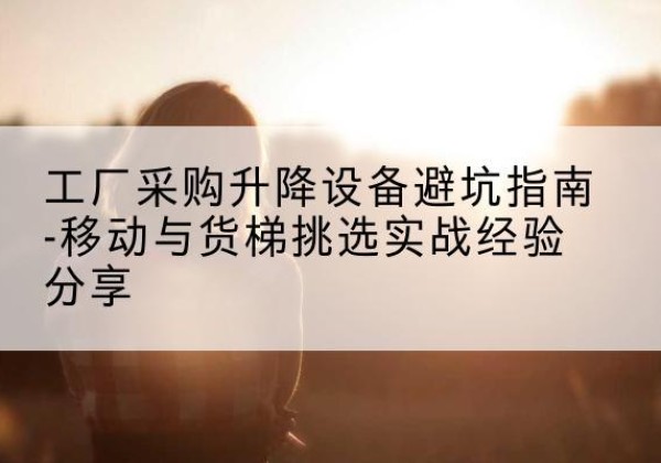 濉溪移动式升降机怎么选-工厂采购升降设备避坑指南-移动与货梯挑选实战经验分享